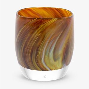 Glassybaby—Swirl Glass Candle Holder (Lucky Penny)